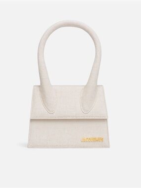 Jacquemus Beige Le Chiquito Linen Medium Top-Handle Bag